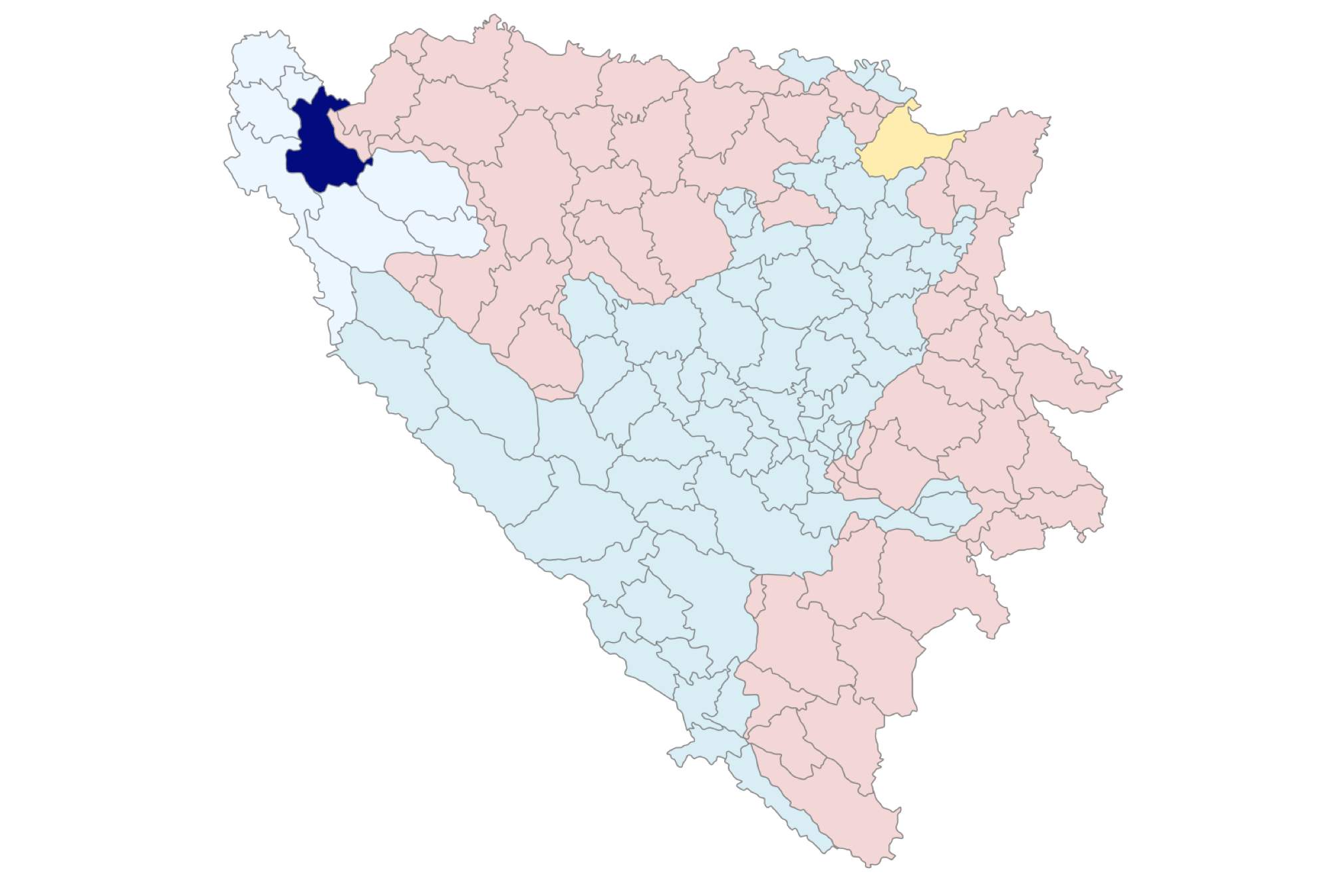 BiH-lokacija-Bosanska Krupa - Vlada FBiH usvojila inicijativu o proglašenju Bosanske Krupe gradom